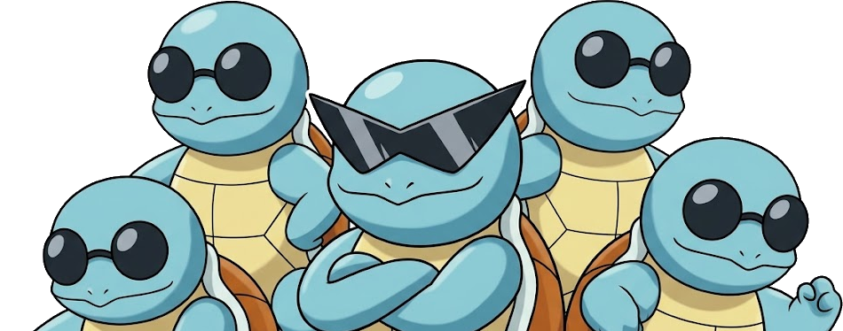 Squirtle Squad with Sunglasses